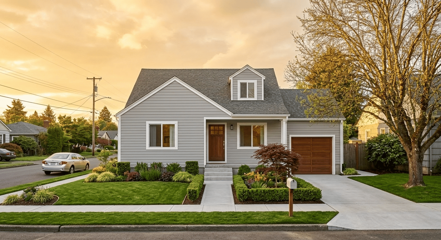 Home exterior — after